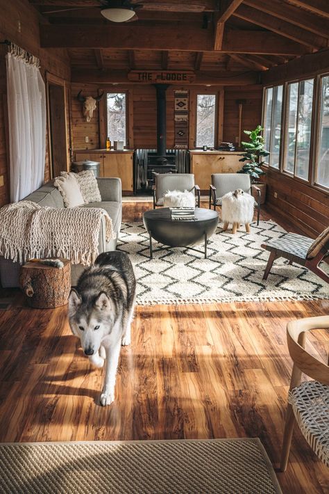 Modern Cabin Interior, Charm Aesthetic, Modern Wooden House, Cabin Interior Design, House Coastal, Modern Lodge, Wooden House Design, Log Cabin Interior, Cabin Chic