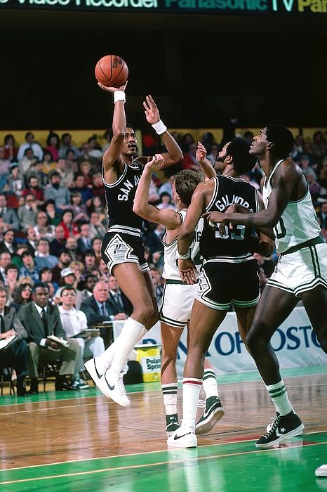 Sneaker Pics, Derek Fisher, George Gervin, Manu Ginobili, Ice Man, Wilt Chamberlain, Basketball Stuff, Texas Sports, 80s Photos