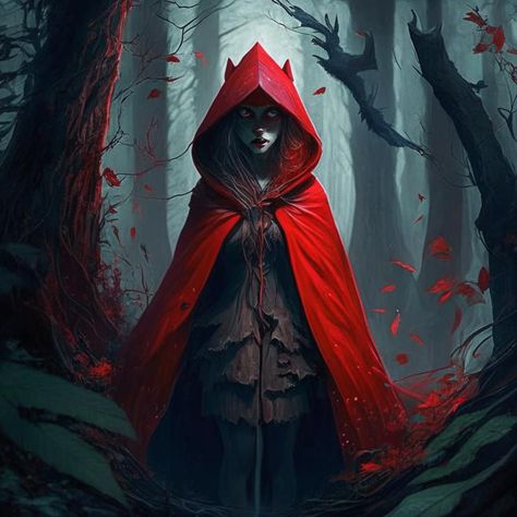 Grim Cartoon, Red Riding Hood Wolf, Red Riding Hood Art, Red Ridding Hood, Warrior Drawing, Landscape Painting Tutorial, Werewolf Art, Black Fox, Wolf Drawing