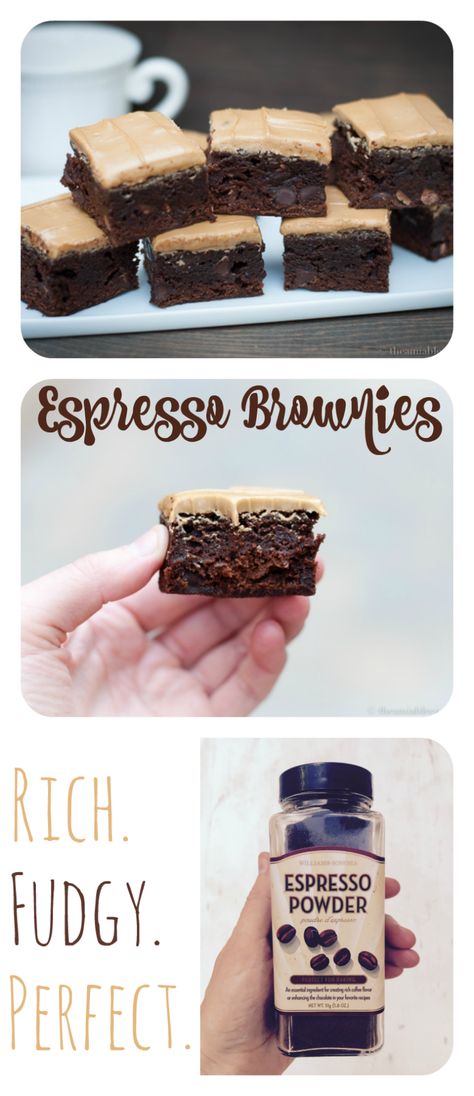 Expresso Brownies, Espresso Powder Recipes, Iced Brownies, Magic Brownies, Brownies Chewy, Brownie Shop, Chewy Brownies Recipe, Espresso Brownies, Giada De Laurentiis Recipes