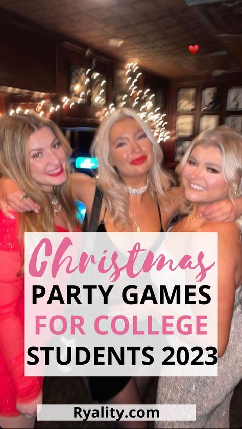 These are such good christmas party games for adults to try Jingle Bell Toss, College Drinking Games, Games For College Students, College Christmas Party, Christmas Party Game Ideas, College Party Games, Party Games To Play, Christmas Drinking Games, College Christmas