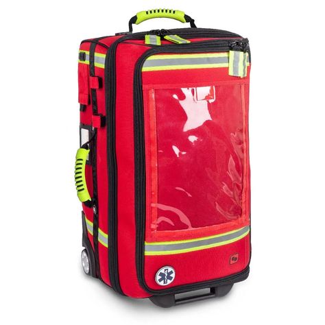 This large medical response bag can be used as a backpack, it can be towed on its built-in wheels or it can be carried conventionally by either of its two ergonomic handles. The medical backpack features a concealed shoulder strap system to avoid snagging when not in use. Likewise, the telescoping handle can be tucked away neatly in a side pocket when not required. The bag opens like a clam shell, allowing instant access to the main compartment and the three transparent, zippered compartments. T Medical Backpack, Roll Dress, Robert Scott, Emergency Bag, Stethoscopes, Clam Shell, Writing Supplies, Desktop Accessories, Move It