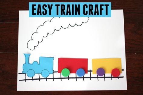 This post contains Amazon Affiliate links.    Train crafts just don't get easier than this one! We love crafting but I also don't have much ... Train Crafts Preschool, Preschool Transportation Crafts, Train Craft, Trains Preschool, Train Crafts, Train Template, Paper Train, Color Sorting Activities, Transportation Crafts