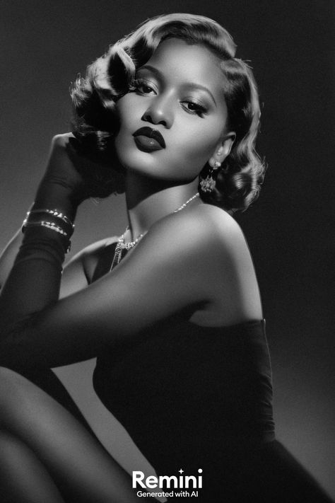 Marylin Monroe Photoshoot Ideas Black, Old School Glamour Shots, 1920s Photoshoot Black Women, Old Hollywood Birthday Photoshoot, Old Money Aesthetic Black And White, Old Hollywood Photoshoot Black Women, Roaring 20s Photoshoot Black Women, Vintage Theme Photoshoot, Old Hollywood Glamour Photoshoot