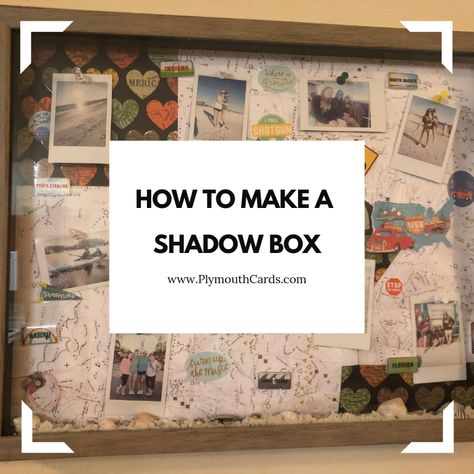 How to Make a Shadow Box: A DIY! Shadow Box How To, Large Shadow Box Ideas, Make Shadow Box Diy, Heirloom Shadow Box Ideas, Making A Shadow Box Display, How To Make A Shadow Box Display, How To Attach Things In Shadow Boxes, Memory Shadow Box Ideas, Road Trip To Florida