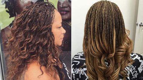 40 Ideas of Micro Braids and Invisible Braids Hairstyles Micro Braid Styles, Large Micro Braids, Micro Braids With Curly Ends, Micro Braids Human Hair, Braids Hairstyles Ideas, Micro Braids Styles, Tree Braids Hairstyles, Invisible Braids, Micro Braids Hairstyles