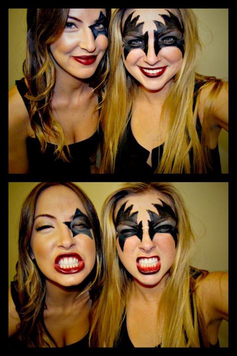 Kiss Halloween Kiss Halloween Costumes, Rockstar Costume, Kiss Costume, Best Halloween Costumes, Halloween 2015, Halloween Costumes Makeup, Halloween Make Up, Halloween 2017, Kiss Makeup