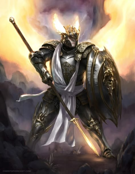 [OC] Lunios the half-celestial paladin Glory Paladin Dnd, Dragon Paladin, Fantasy Paladin, Aasimar Paladin, Dnd Paladin, Pathfinder Character, Knight Art, Dungeons And Dragons Characters, Dnd Art