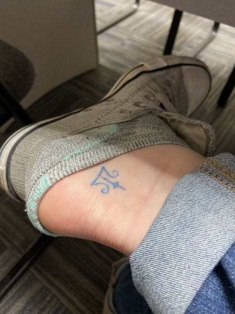 Subtle Percy Jackson Tattoo, Pjo Tattoos, Someday Tattoo, Percy Jackson Tattoo, Greek Tattoo, Trident Tattoo, Tiny Tats, X Tattoo, 3 Tattoo