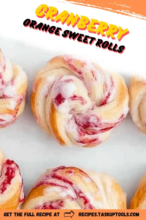 Indulge in the perfect fusion of tart cranberries and zesty orange with our delicious Cranberry Orange Sweet Rolls. These fluffy rolls are a delightful treat to brighten up your morning or to share during a cozy afternoon gathering. These homemade sweet rolls are not only visually stunning but also packed with flavor in every bite. Whether you're hosting a brunch or just craving something special, these rolls are a must-try. Explore a step-by-step guide to creating your batch and bring a burst of citrusy sweetness Orange Cranberry Rolls, Cranberry Orange Cinnamon Rolls, Homemade Sweet Rolls, Cranberry Rolls, Orange Rolls Recipe, Cranberry Recipes Dessert, Hosting A Brunch, Orange Cinnamon Rolls, Fluffy Rolls