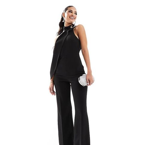 High Neck Jumpsuit, High Neck Sleeveless, Drop Top, Playsuit, Playsuit Jumpsuit, Jumpsuits For Women, Open Back, Black Fashion, Jumpsuit Romper