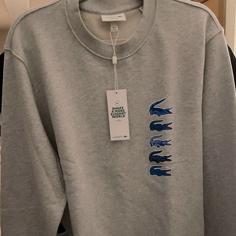 Brand New Lacoste Classic Fit Sweatshirt. Man Size Xl Has Never Been Worn Price Tag. Retail Prices $175. Nice, Comfortable Sweatshirt. It’s Yours For $100!! Lacoste France, Lacoste Sweatshirt, Lacoste Shirts, Lacoste Shirt, Sneakers Nike Air Max, Jersey Jacket, Nike Air Max Tn, Blue Fits, Long Sleeve Blouse Pattern