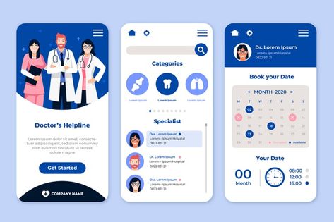 การออกแบบ Ui Ux, Onboarding App, Medical App, App Concept, Healthcare Technology, Mobile App Design Inspiration, App Interface Design, Booking App, Marketing Concept