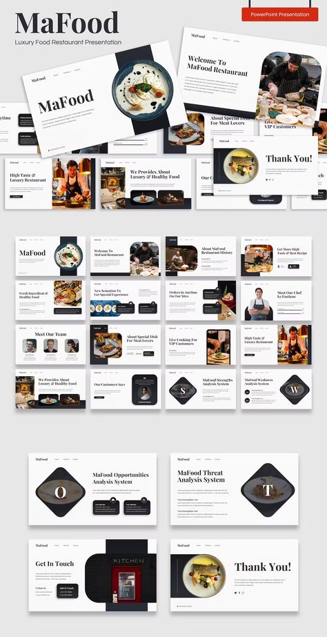 Unique Presentation Ideas, Food Presentation Design, Restaurant Presentation, Corporative Events, Restaurant Powerpoint, Food Luxury, Eclectic Restaurant, Restaurant Business Plan, Business Ppt Templates