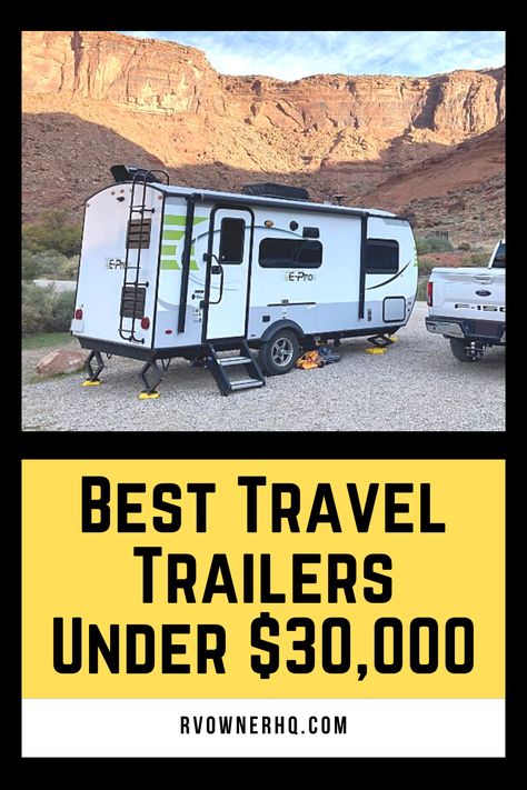 Best Travel Trailers, Used Travel Trailers, New Travel Trailers, Tiny Camper, Cool Campers, Travel Trailers, Rv Life, The Bank, Travel Trailer