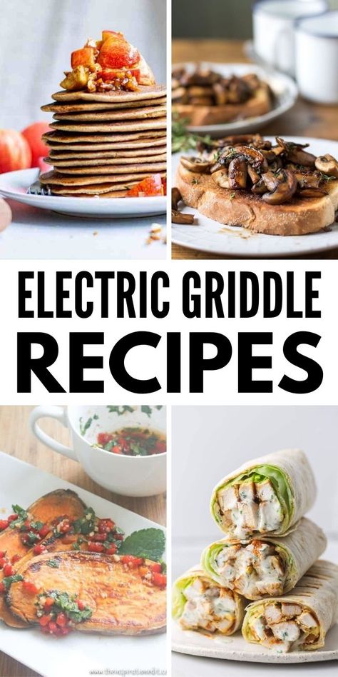 Electric Griddle Recipes | Best Recipes for a Griddle | Delicious Recipes for a Griddle | What to Make with a Griddle | Cooking with a Griddle | #griddle #cooking #recipes #sweet #savory Electric Griddle Recipes, Griddle Cooking Recipes, Greek Grilled Chicken, Scones Easy, Griddle Recipes, Electric Griddle, Griddle Cooking, Fast Food Menu, Recipes Sweet