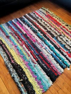 Crochet rag rug