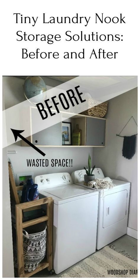 Functional Laundry Closet, Storage In Laundry Room Small Spaces, Laundry Room Cabinets Small Space, Small Laundry Ideas Space Saving, Laundry In The Garage Ideas, Pantry Nook Ideas, Laundry Closet Ideas Small Space, Laundry Small Space Ideas, Laundry Nook In Garage