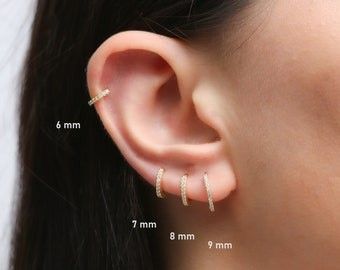 Tragus Hoop, Conch Hoop, Helix Hoop, Cartilage Hoop, Huggie Hoop Earrings, Cartilage Earrings, Tragus, Conch, Ear Cuff