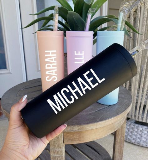 "Tumbler Information: Not Dishwasher Safe- MUST handwash NOT Vinyl  Professionally Printed Material: Acrylic Size: 18 Oz Product Dimension: 8.5\" H x 3\" Diameter Straw/Lid Info: Plastic Lid & Straw Fits Cupholders: Yes Reduces Condensation: Yes BPA Free ♥️NO CANCELLATIONS AFTER 24 HOURS OF ORDER PLACEMENT. PRODUCTION BEGINS AFTER THIS WINDOW♥️ 📍Lafayette, LA, USA.  📦 Orders ship in 3-5 business days!  🤔 Questions? Send us a message" Black Water Bottles, Nurse Tumbler, Christmas Gifts For Nurses, Nurses Week Gifts, Groomsmen Gifts Personalized, Lafayette La, Plastic Tumblers, Personalised Gifts For Him, Personalized Gifts For Mom