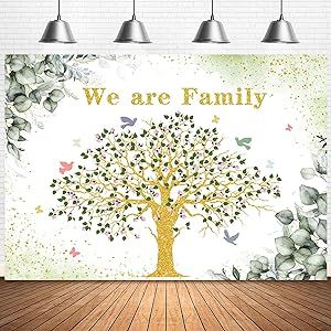 Family Reunion Backdrop, Family Reunion Banners, Housewarming Party Decorations, Gold Glitter Banner, Family Reunion Planning, Glitter Banner, Green Eucalyptus, Balloon Kit, Background Pink