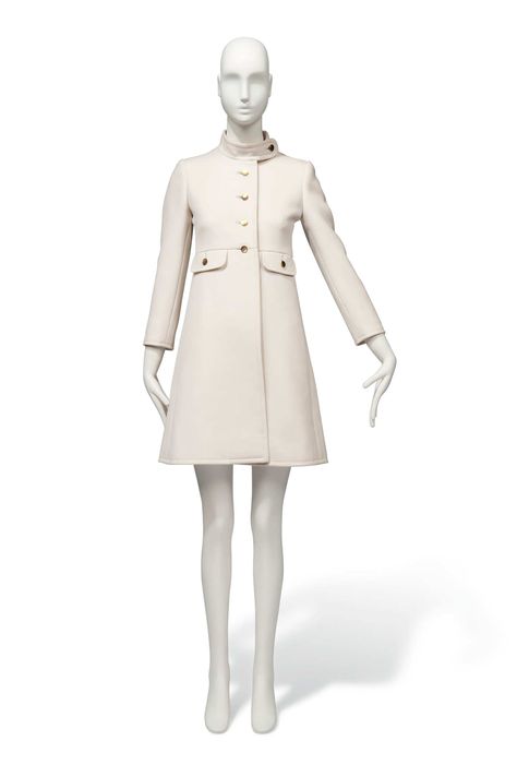 Stories Behind Audrey Hepburn’s Most Treasured Possessions White Coat Wedding, 60s Coat, 60’s Fashion, Audrey Hepburn Inspired, 60s Mini Dress, Wedding Coat, Retro Coat, Mod 60s, Coat Winter