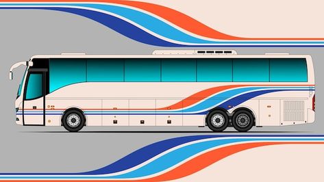 Bus Graphics, Vehicle Graphics Branding, Private Bus Livery, Vector Bus, Bus Livery, Bus Skin Design, Bus Design, Bus Art, Car Sticker Design