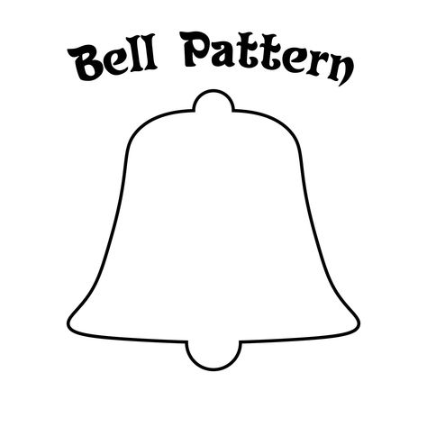 Christmas Ornament Pattern Printable, Bell Pattern Printable, Christmas Bell Template Free Printable, Bell Template Free Printable, Christmas Bell Crafts, Bell Template, Bells Drawing, Bell Ornaments Diy, Christmas Bells Drawing