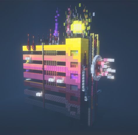 Minecraft Neon Build, Minecraft Spaceship Build, Neon Minecraft, Minecraft Cyberpunk, Minecraft Bases, Cyberpunk Apartment, Futuristic Anime, Cyberpunk Room, Minecraft Steampunk