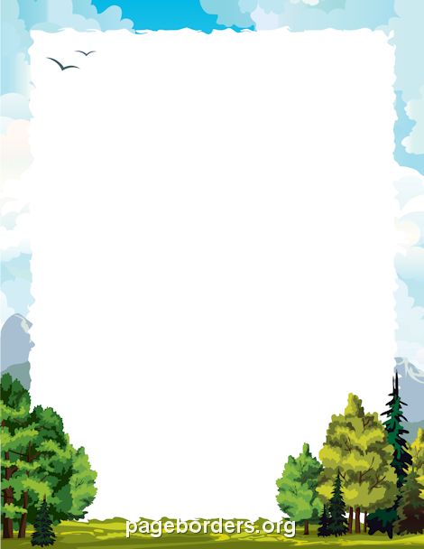 Forest Border Forest Border, Printable Page Borders, Page Borders Free, Trin For Trin Tegning, Tree Border, Free Gif, Printable Border, Tree Borders, Borders Free