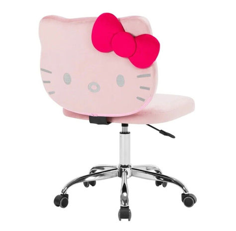 Impressions Vanity Hello Kitty Kawaii Swivel Vanity Chair for Makeup Room, Adjustable Height Cute Desk Chair with Wheels Rolling, Comfy Polyurethane Foam Back Armless Chair for Dorm (Pink) Hello Kitty Room Decor, Sweet Personality, Mirrored Vanity Table, Hello Kitty Rooms, Impressions Vanity, Kitty Stuff, Hello Kitty Accessories, Hello Kit, Hello Kitty Backgrounds