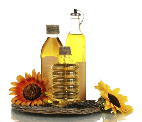 oil in bottles, sunflowers and seeds isolated on white August Sunflower, Healthy Cooking Oils, Cooking Oils, Cooking Temperatures, Cooking Guide, Food Info, Healthy Oils, Kitchen Helper, Cooking Oil