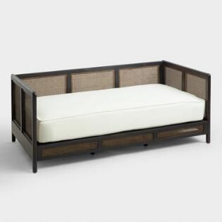 Cane Daybed, Small Kitchen Furniture, Wooden Bedroom Furniture, Rattan Daybed, Rattan Cane, House Beds, George Nelson, Furniture Warehouse, Wooden Slats