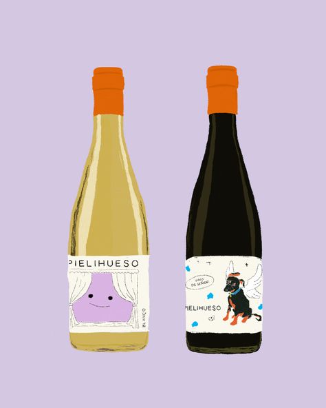 Illustration of wine bottles :)  If you want an illustration, email me at camilavvmansilla@gmail.com  credits: @pielihueso / WineArt / Illustration / WineLovers / ArtCommission / PinterestFinds