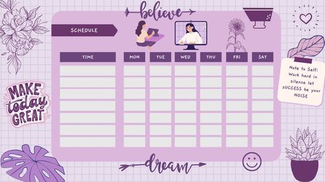 Class Schedule Template Aesthetic, Timetable Ideas Aesthetic, Aesthetic Timetable, Study Timetable Template, Timetable Design, Study Schedule Template, Class Schedule Template, Class Timetable, Timetable Template