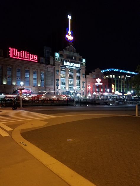 Baltimore Aesthetic, Downtown Baltimore, Baltimore At Night, Inner Harbor Baltimore, Baltimore Maryland Instagram, Baltimore Street, Baltimore Skyline, Baltimore City, City Aesthetic