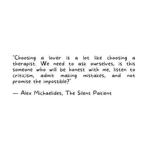 The novel revolves around Alicia Berenson, the patient who has turned silent, and Theo Faber, a criminal psychologist who is keen on making her speak. Alicia though happily married was accused of killing her husband, shooting him multiple times in the face. Afterward, she didn't speak a single word. The trial concluded that she was psychologically unfit and must be treated in specialized care. She was admitted to The Grove, and she received her medical care from psychiatrists. The no... Alicia Berenson, The Silent Patient Quotes, A Silent Patient, The Silent Patient, Alcestis Painting The Silent Patient, Books Like The Silent Patient, Don't Speak, Single Words, Happily Married