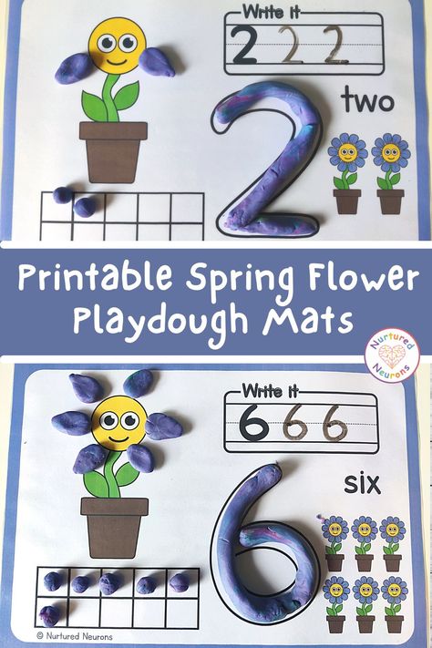 Want to help your kids practice their math skills in a fun way? Then grab these printable flower playdough mats! This spring activity can help your children develop counting and number recognition as well as fine motor skills and hand strength. #playdough #kidsactivities #preschoolers #kindergarten #playdoughmats #toddlers #flowers #spring #springactivities #springprintables #preschool #eyfs #learningthroughplay Flower Playdough, Playdough Mats Printable, Preschool Activities At Home, Spring Activity, Family Resources, Printable Flower, Playdough Mats, Number Activities, Math Activities Preschool