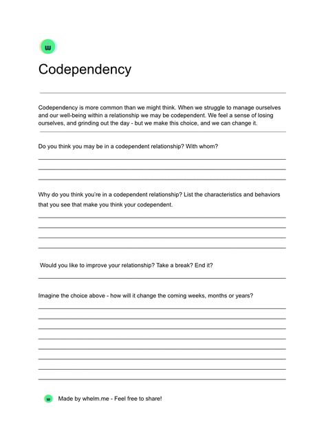 Codependency is excessive emotional or psychological reliance on a partner. It happens a lot in situations where people have partners with illness or disorders. We give up our own identity to the relationship and deplete ourselves. #CodependencyAwareness #HealthyRelationships Overcoming Codependency Worksheets, Co Dependency Worksheets, Codependency Worksheets, Co Dependency, Overcoming Codependency, Therapist Tools, Relationship Worksheets, Relapse Prevention, Codependency Relationships