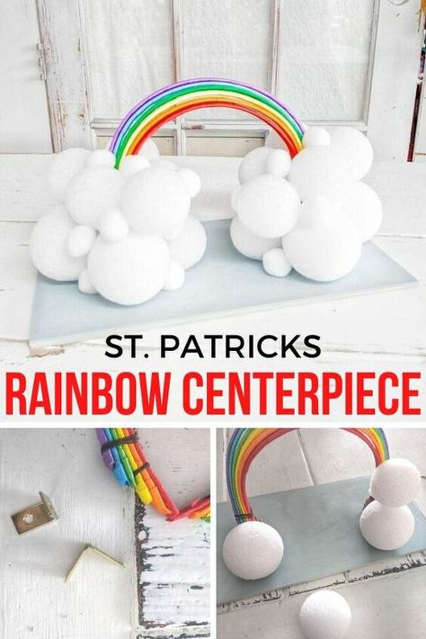 Rainbow Centerpieces, St Patricks Day Craft, Rainbow Centerpiece, Cold Frame Diy, Basket Makeover, Squirrel Proof Bird Feeders, Homemade Air Freshener, Christmas Toilet Paper, Quick And Easy Crafts