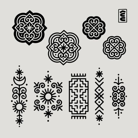 *** Hmong inspired ornamental designs *** . . . . . #illustration #tattooflash #flashtattoo #digitalflash #ornamentaltattoo #tribaltattoo #hmongtattoo Thick Ornamental Tattoo, Simple Motifs Design, Traditional Ornamental Tattoo, Bold Ornamental Tattoo, Ornamental Arm Tattoo, Hmong Symbols, Hmong Tattoo Design, Carpet Tattoo, Hmong Tattoo