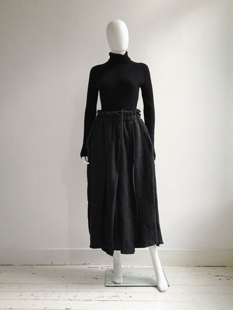 Comme des Garçons blue bubble skirt Skirt Runway, Bubble Skirt, Heavy Knit, Curated Vintage, Fall Skirts, Vintage Designer, Yohji Yamamoto, Issey Miyake, Knit Skirt