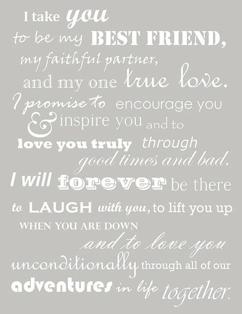 ~ <3  I can't wait to say these to my future husband <3  ~ Wedding Quotes, E Card, Wedding Vows, Unconditional Love, Love And Marriage, The Words, Great Quotes, Wise Words, Favorite Quotes