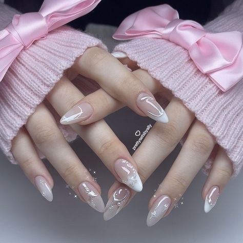 Nails Light Colors Design, Cute Nail Art Ideas, Cute Simple Nails, Blush Nails, Simple Gel Nails, Pretty Gel Nails, Soft Nails, Nail Jewelry, Really Cute Nails