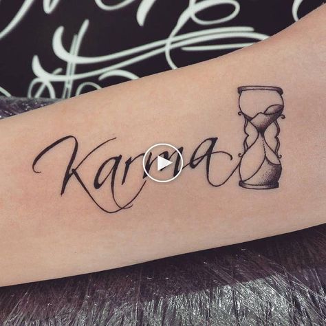 Sandglass Tattoo, Font Tato, Handwriting Tattoos, Karma Tattoo, Omerta Tattoo, Tattoo Quotes For Women, Tattoo Inspiration Men, Text Tattoo, Forearm Tattoo Women