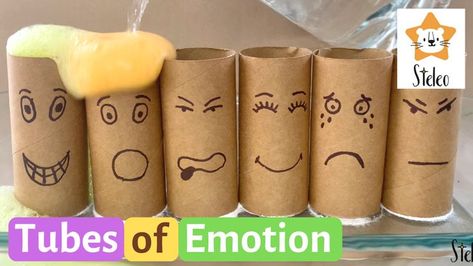 Tubes of Emotion 2021 - a great way to talk to children about feelings and emotions. An easy science experiment for kids using toilet paper tubes or rolls, baking soda, food colouring and vinegar. #tubesofemotion Emotions Preschool Activities, Feelings Activities Preschool, Baking Soda Experiments, Feelings Preschool, Science Experiments Kids Preschool, Toilet Paper Tubes, Emotions Preschool, Science Experiment For Kids, Friendship Activities