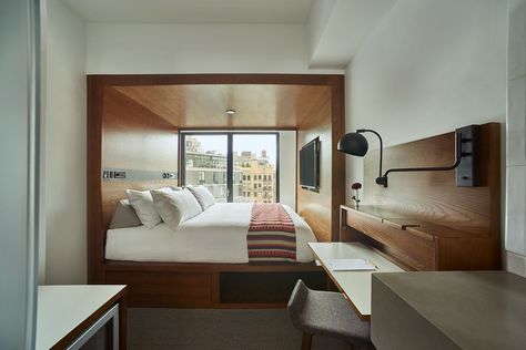 Hotel Room Design Ideas, Small Hotel Room Design, Small Hotel Room, Pod Hotels, Hotel Bedroom Design, Unusual Hotels, Soho Hotel, Hotel Room Design, Small Hotel