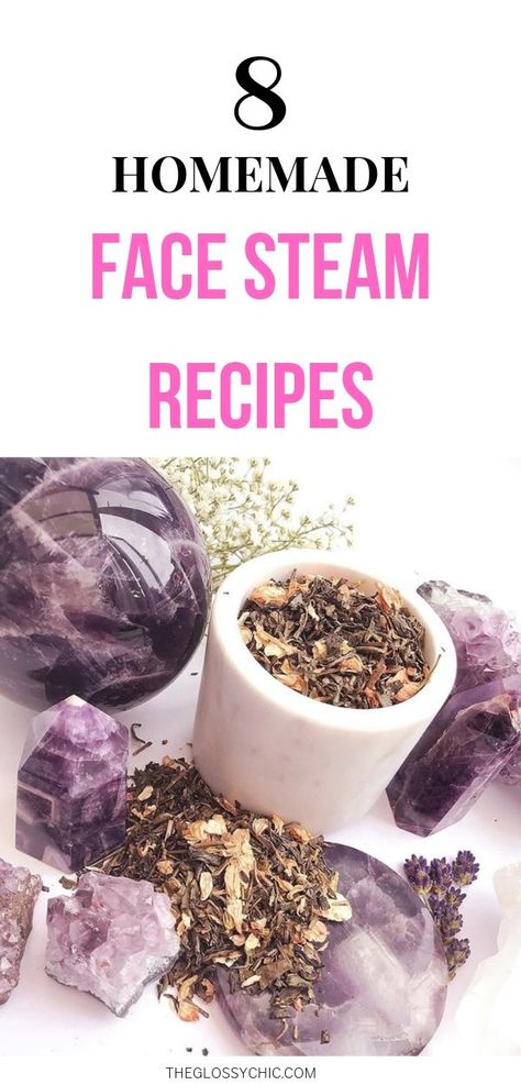 Face Steaming Diy, Diy Face Steamer, Facial Steam Recipes, Steaming Recipes, Steam Facial At Home, Facial Steam Diy, Herb Healing, Beauty Treatments Spa, Face Steam