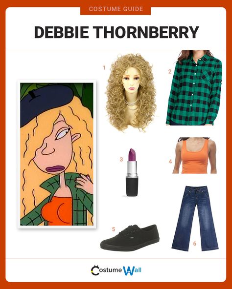 The best costume guide for dressing up like Debbie Thornberry, the rebellious daughter from the Nickelodeon show The Wild Thornberrys. Debbie Thornberry Costume, Thornberry Costume, Debbie Thornberry, Nickelodeon Costumes, Amy Dunne, Movie Character Ideas, Wild Thornberrys, Polar Plunge, The Wild Thornberrys