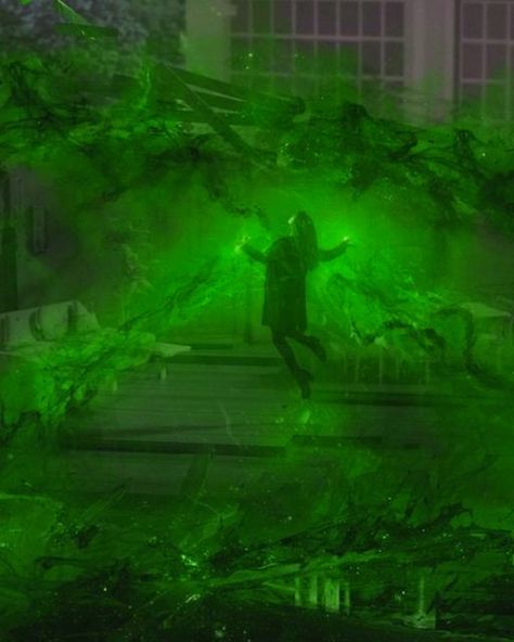 Green Chaos Magic, Enchantress Aesthetic, Plant Powers, Green Powers, Dc Titans, Chaos Magic, Green Magic, My Fantasy World, Magic Powers